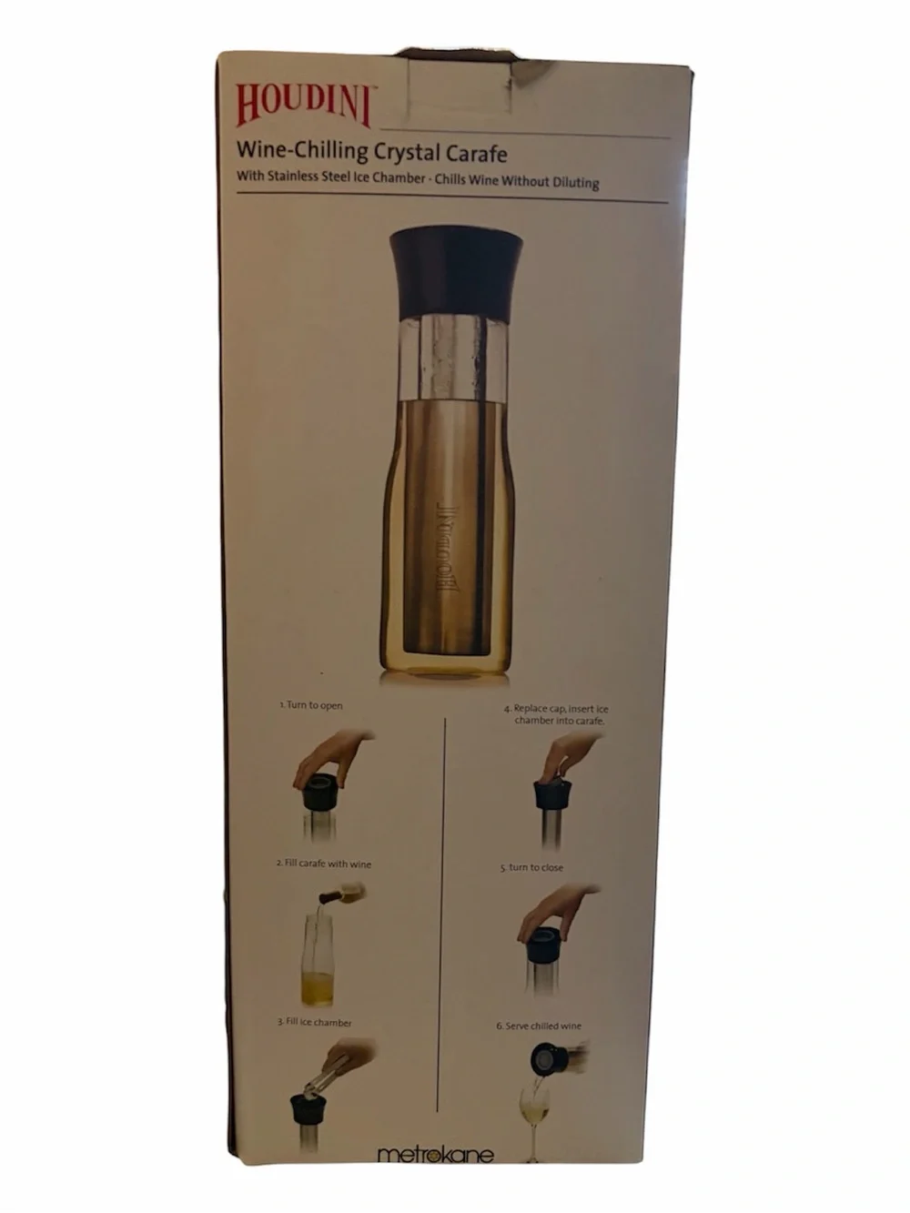 Houdini Wine-Chilling Crystal Carafe